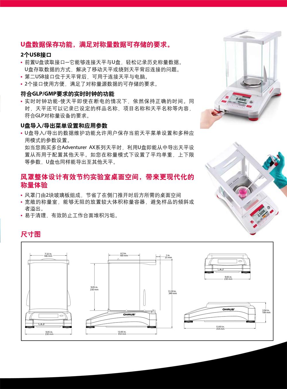 奥豪斯/OHAUS Adventurer AX系列 精密天平1 mg