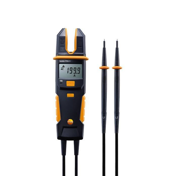 testo 755-1 - Current / Voltage Meter with 200 A AC, 600 V AC/DC, and Continuity